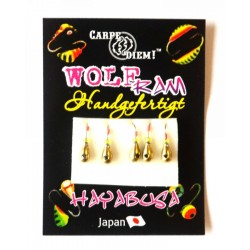 Мормишка Carpe Diem Крапля з лыской, вольфрамова, кр. № 18 5шт Gold 3mm 0,4 g 028-030-1