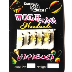 Мормишка Carpe Diem Личинка, вольфрамова, кр.№ 16 5шт Black CAT eye 0,2 g 011-020-1