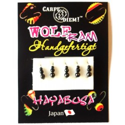 Мормишка вольфрамова Carpe Diem Суперличинка кр.№20 Black 2,5 mm 0,3 g 039-025-1