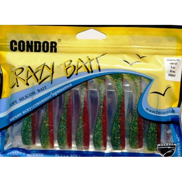 Виброхвост Condor Crazy bait H3, длина 80мм, цвет № 29