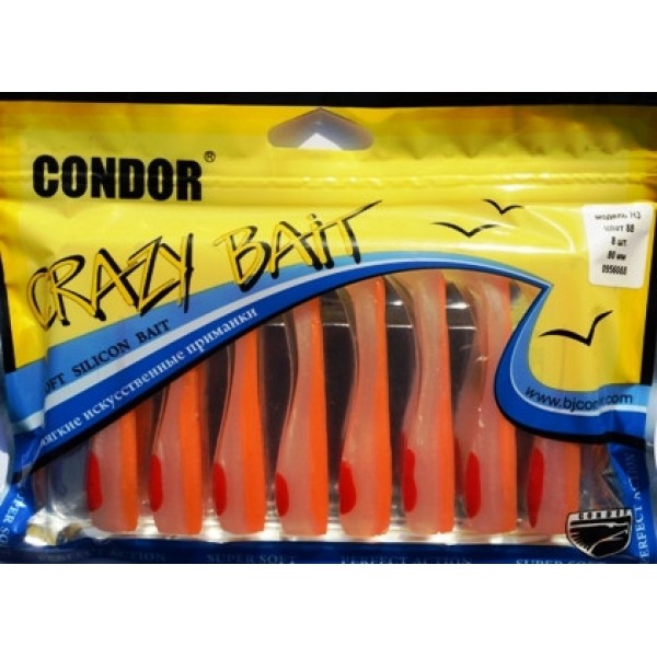 Виброхвост Condor Crazy bait H3, довжина 80мм, колір № 88 Виброхвост Condor Crazy bait H3, довжина 80мм, колір № 88