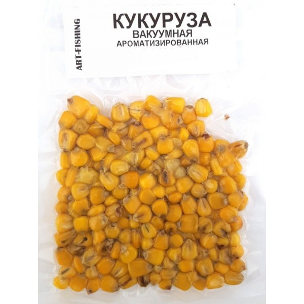 Наживка Кукурудза Art Fishing у вакуумній упаковці, 100гр, ваніль Наживка Кукурудза Art Fishing у вакуумній упаковці, 100гр, ваніль