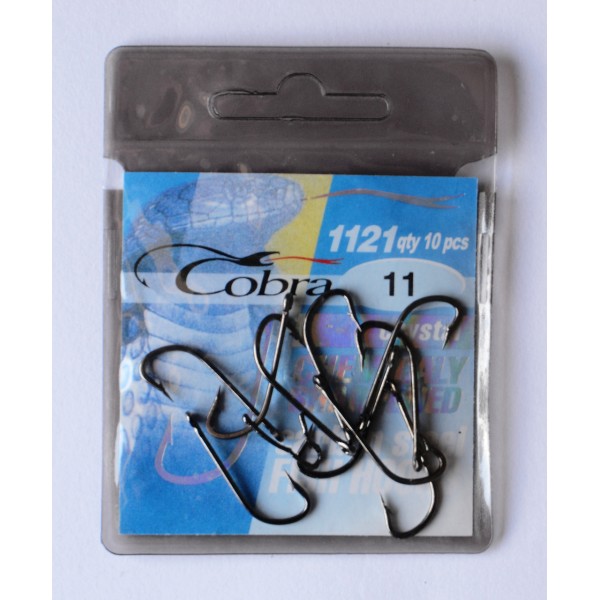 Гачки Кобра crystal, 10шт, розмір № 11 Гачки Кобра crystal, 10шт, розмір № 11