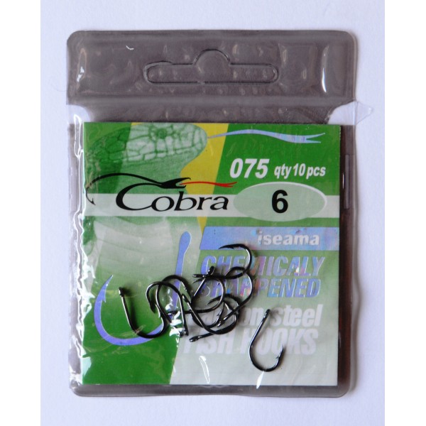 Гачки для риболовлі Кобра iseama, 10шт, розмір № 6