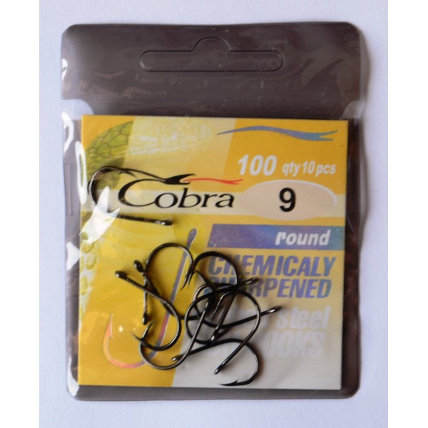 Рыболовные крючки Cobra round, 10шт, размер № 9