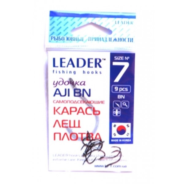Гачки Лідер AJI BN, № 7 (9шт.) Гачки Лідер AJI BN, № 7 (9шт.)