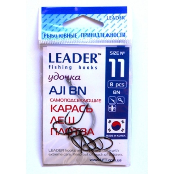 Гачки Лідер AJI BN, № 11 (8шт.) Гачки Лідер AJI BN, № 11 (8шт.)