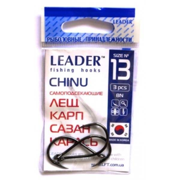 Гачки Leader CHINU BN, № 13 (3шт.) Гачки Leader CHINU BN, № 13 (3шт.)