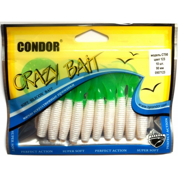 Твістер Condor Crazy bait CT90, довжина 90мм, колір № 123 Твістер Condor Crazy bait CT90, довжина 90мм, колір № 123
