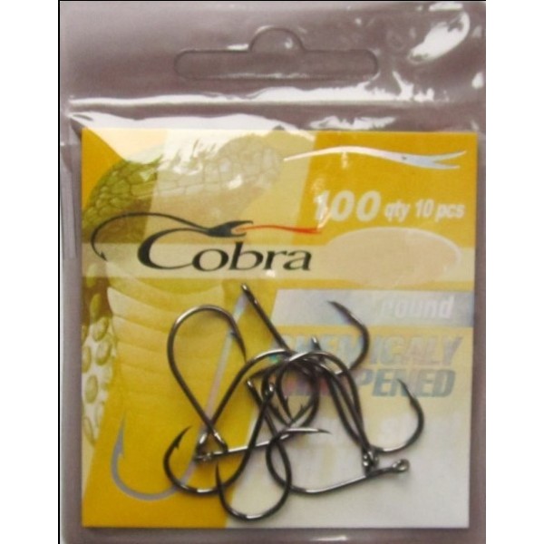 Рыболовные крючки Cobra round, 10шт, размер № 5