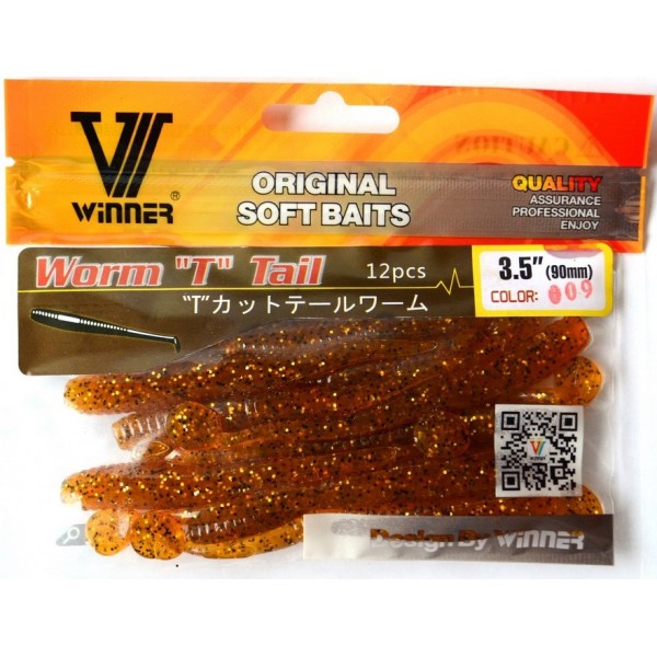 Силіконова їстівна приманка Winner, TBR-005, 90мм, колір № 9
