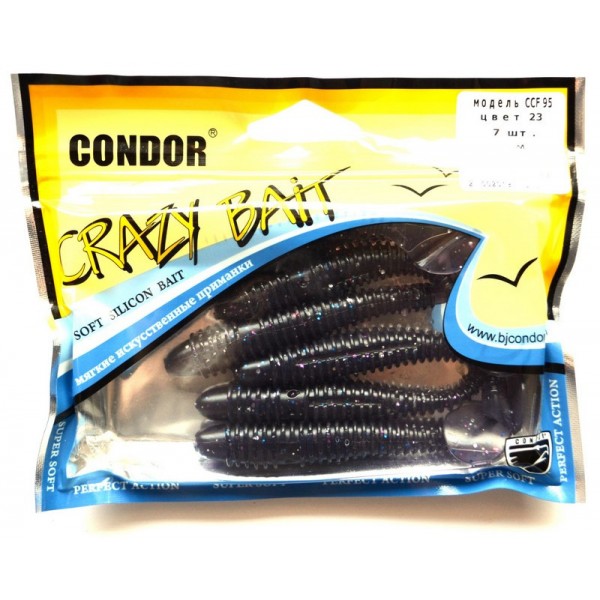 Силіконова принада їстівна Condor (Кондор), CCF-95, 95мм, 7шт., колір № 23