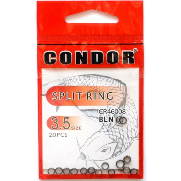 Заводные кольца Condor, 20 шт, размер № 3,5 Заводные кольца Condor, 20 шт, размер № 3,5