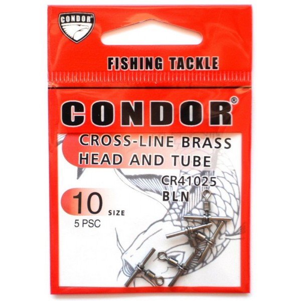 Хрестоподібна трубка з вертлюгом Condor, 5 шт, розмір № 10 Хрестоподібна трубка з вертлюгом Condor, 5 шт, розмір № 10