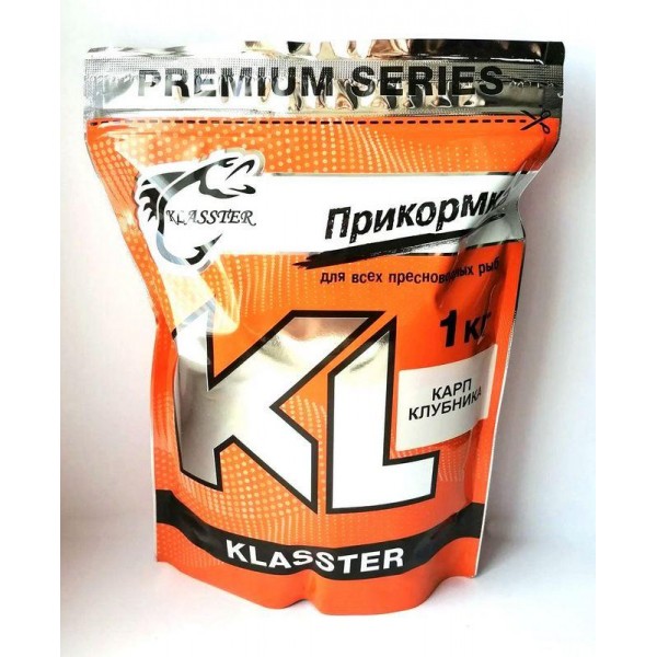 Рибальська підгодовування KLASSTER PREMIUM Короп, 1кг, короп-полуниця Рибальська підгодовування KLASSTER PREMIUM Короп, 1кг, короп-полуниця