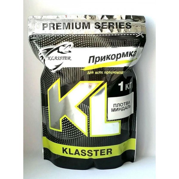 Прикормка для риболовлі KLASSTER PREMIUM Плотва, 1кг, плотва-мигдаль Прикормка для риболовлі KLASSTER PREMIUM Плотва, 1кг, плотва-мигдаль