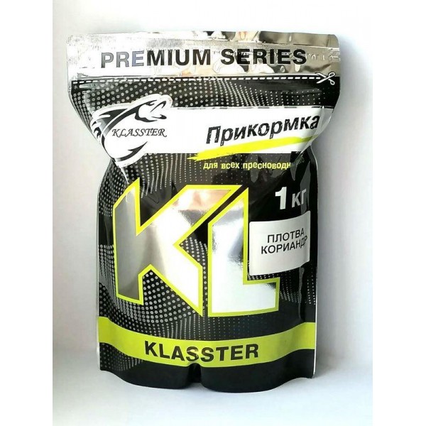 Прикормка для риболовлі KLASSTER PREMIUM Плотва, 1кг, плотва-коріандр Прикормка для риболовлі KLASSTER PREMIUM Плотва, 1кг, плотва-коріандр