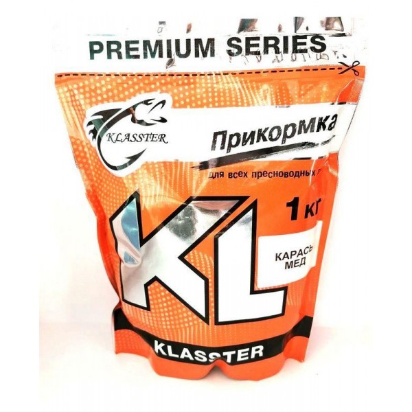 Прикормка для рыбы KLASSTER PREMIUM Карась, 1кг, карась-мед