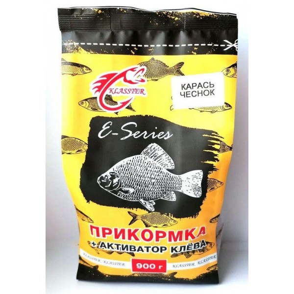 Прикормка для риболовлі KLASSTER E-SERIES 0,9 кг, карась-часник Прикормка для риболовлі KLASSTER E-SERIES 0,9 кг, карась-часник