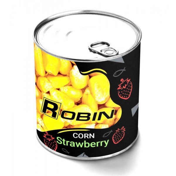 Наживка Кукурудза ROBIN ж/б 200мл., полуниця