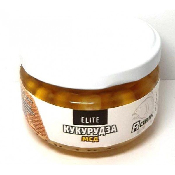 Рыболовная наживка Кукуруза ELITE ROBIN стекло 125г., мёд
