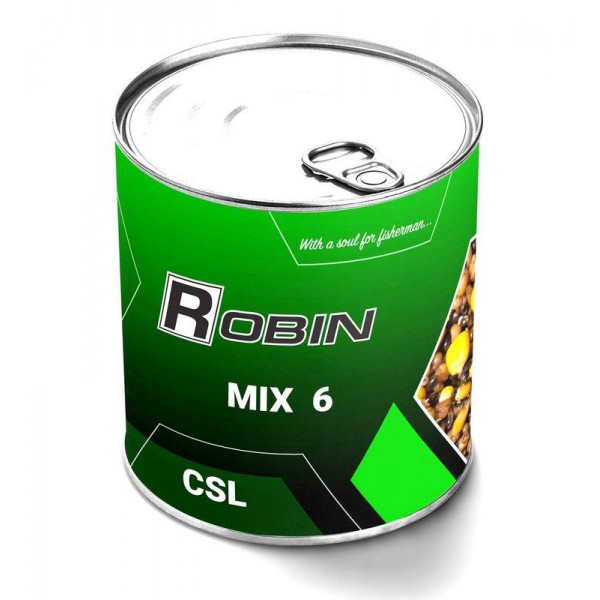 Наживка МІКС 6-ти зерен ROBIN ж/б 900мл., csl