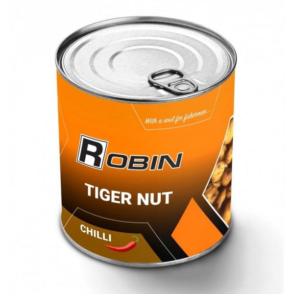 Наживка для рыбы Тигровый орех ROBIN ж/б 900мл., перец чили