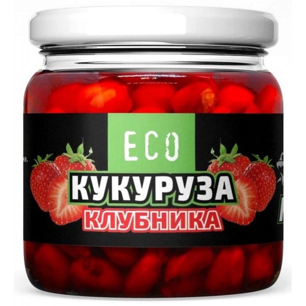 Наживка Кукуруза ECO ROBIN стекло 200г., клубника