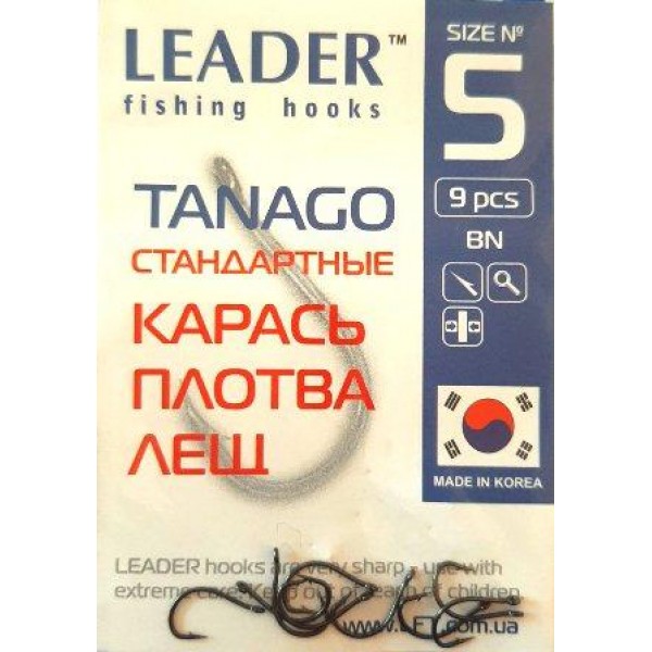 Крючки для рыбной ловли Лидер TANAGO BN, № 0,5 (10шт.)