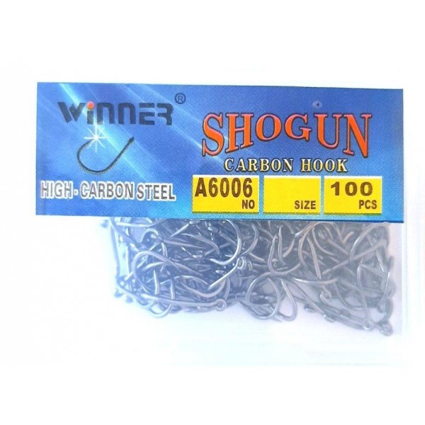 Гачки WINNER SHOGUN, 100 шт, розмір № 8