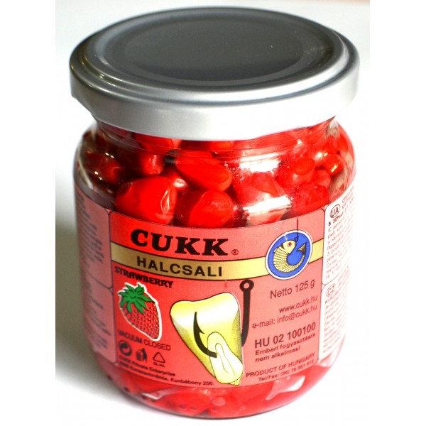 Наживка Сухая кукуруза Cukk, 125г, клубника