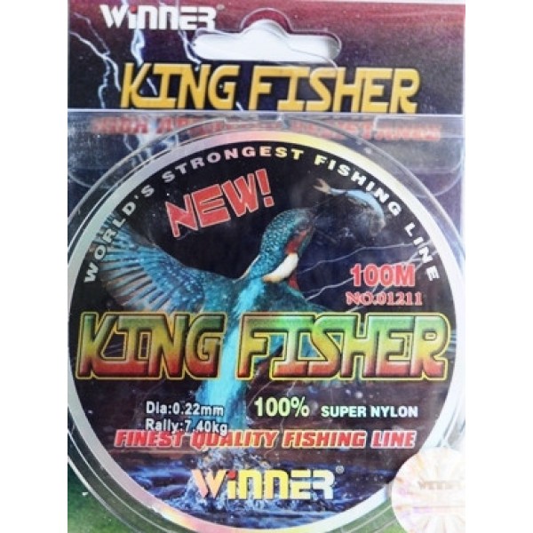 Леска King Fisher Winner, 100м, диаметр 0,22мм