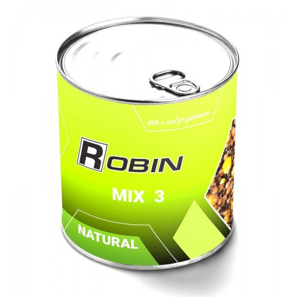 Наживка МИКС 3-х зерен ROBIN Натурал ж/б 900мл.