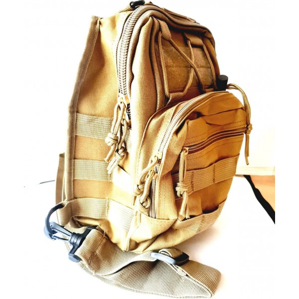 Сумка тактична через плече колір хакі, 6л.