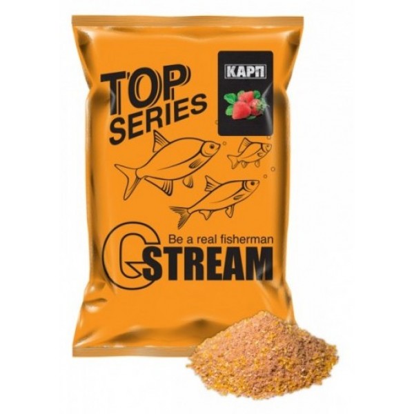 Прикормка для риболовлі G. Stream TOP Series Короп (полуниця), 1кг