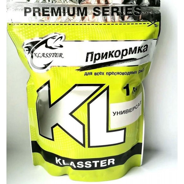 Прикормка для риболовлі KLASSTER PREMIUM Універсал, 1кг Прикормка для риболовлі KLASSTER PREMIUM Універсал, 1кг