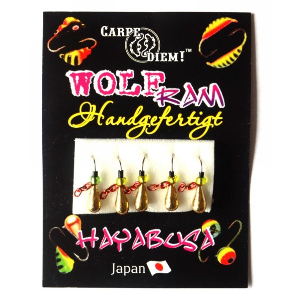 Мормышка Carpe Diem Капля, вольфрамовая, с ушком кр. № 16 5шт Gold цепочка 3mm 0,4g 016-030-1